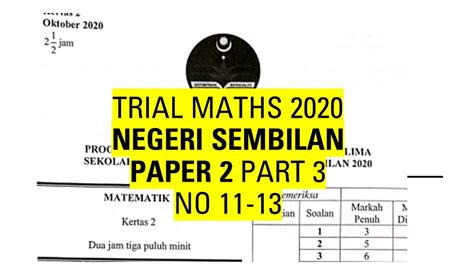 Skema Jawapan Matematik Negeri Sembilan 2019 Image